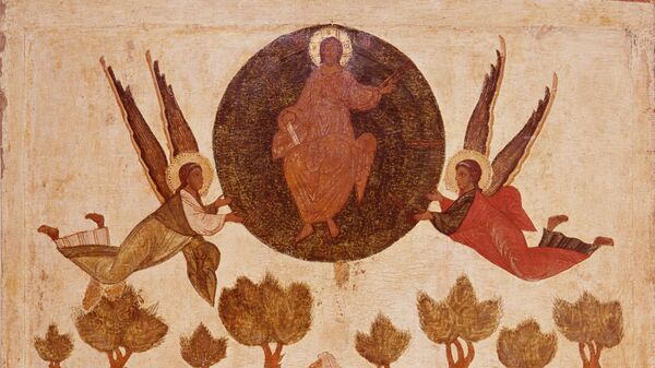 Репродукция иконы Вознесение из Мало-Кирилловского монастыря под Новгородом