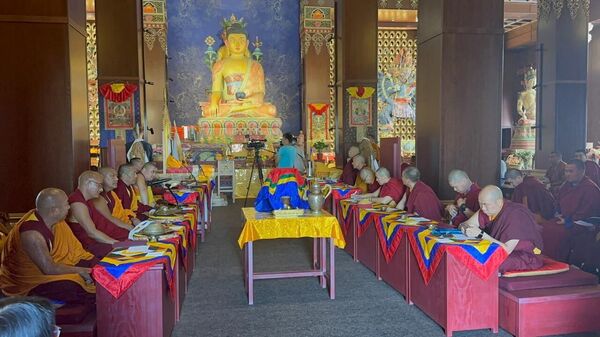 Торжественный молебен по случаю 105-летия учреждения института верховного ламы Тувы