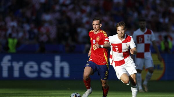 Эпизод матча Испания - Хорватия на Евро-2024