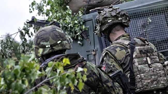 Военные на Либавском полигоне в Чехии. Архивное фото