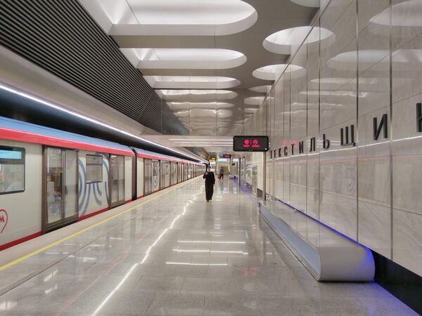 Платформа станции Текстильщики Большой кольцевой линии московского метро