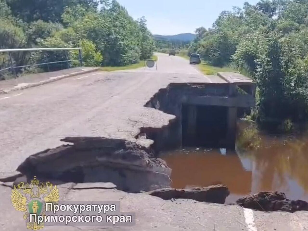 В Приморье обрушился мост через реку - РИА Новости, 19.06.2024