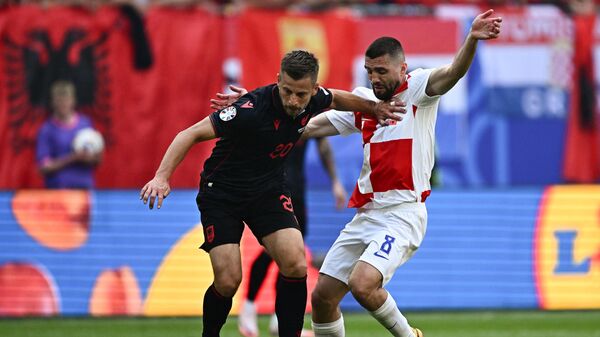Эпизод матча Хорватия - Албания на Евро-2024