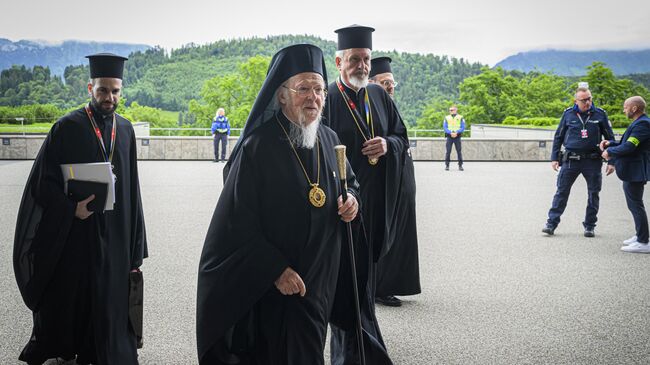 Константинопольский патриарх Варфоломей во время саммита по Украине в Швейцарии