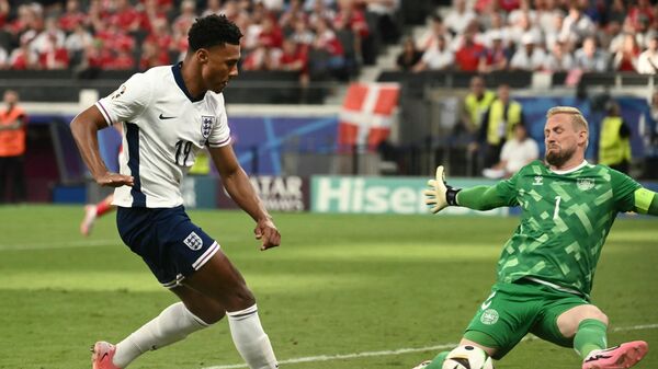 Эпизод матча Дания - Англия на Евро-2024