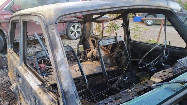 Место происшествия, где пермяк сжег дотла автомобили при попытки слить бензин из чужой машины в Перми