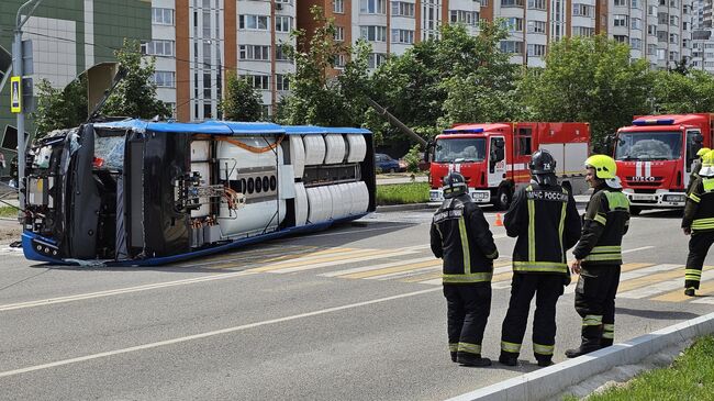 На месте ДТП с участием электробуса