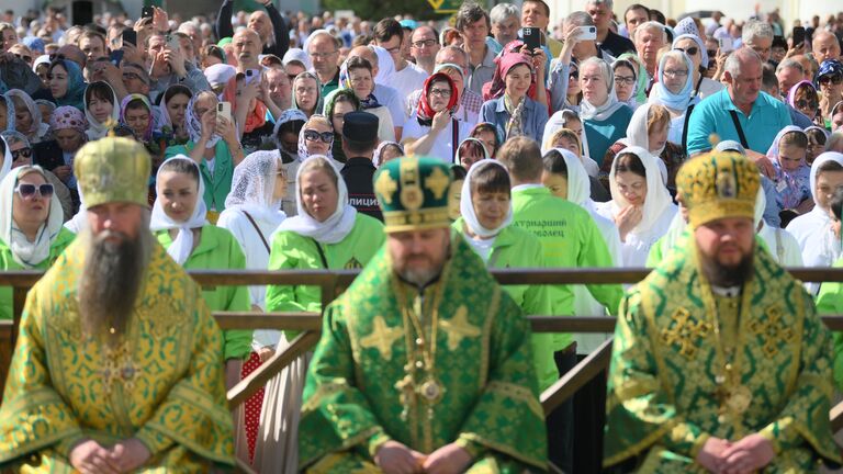 Патриаршее служение в праздник Святой Троицы в Свято-Троицкой Сергиевой лавре