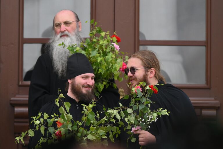 Патриаршее служение в праздник Святой Троицы в Свято-Троицкой Сергиевой лавре