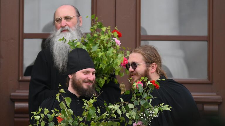 Патриаршее служение в праздник Святой Троицы в Свято-Троицкой Сергиевой лавре