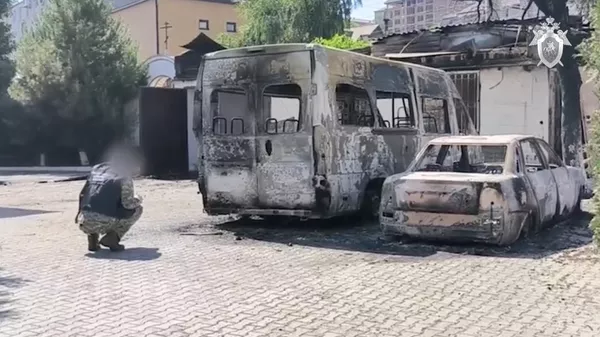 Кадр видео СК России с места терактов в Дербенте и Махачкале Кадр видео СК России с места терактов в Дербенте и Махачкале