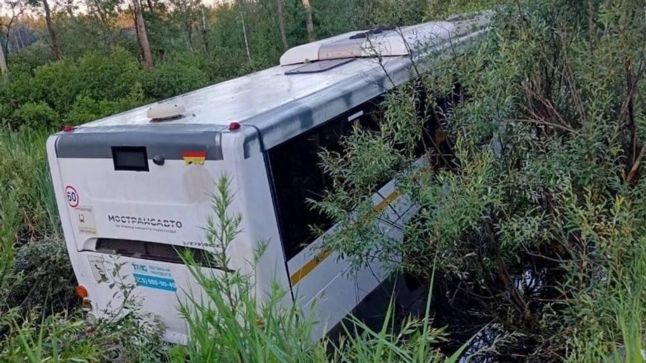 В Подмосковье водитель автобуса съехал в кювет, есть пострадавшие - РИА  Новости, 24.06.2024