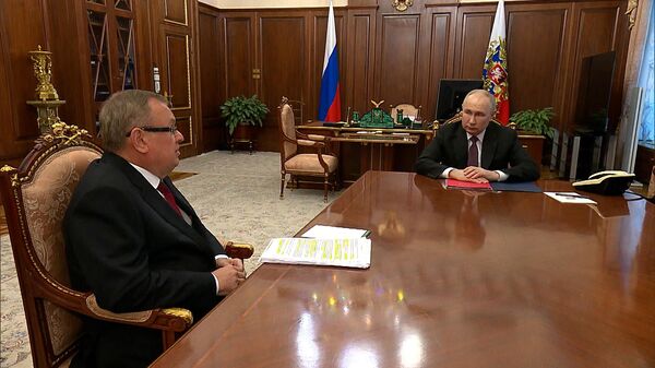 Рабочая встреча Владимира Путина с главой ВТБ