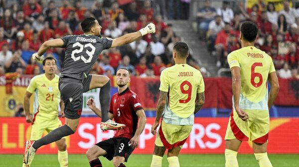 Эпизод матча Албания - Испания на Евро-2024