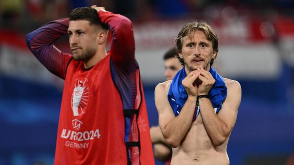 Эпизод матча Хорватия - Италия на Евро-2024
