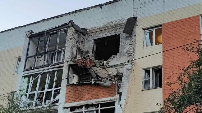 Последствия атаки БПЛА в Яковлевском городском округе в Белгородской области