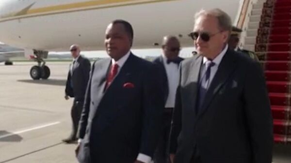 Прибытие в Москву президента Республики Конго Дени Сассу-Нгессо
