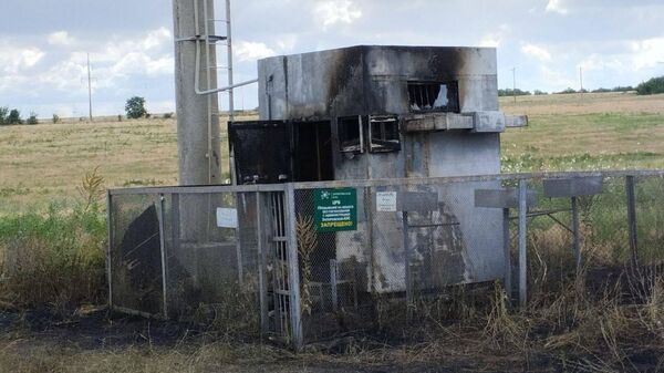 Пост радиационного контроля, уничтоженный ВСУ в Великой Знаменке Запорожской области