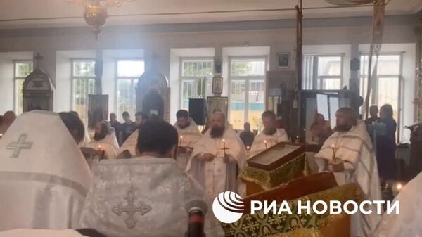 Отпевание протоиерея Николая Котельникова, убитого террористами при атаке на храм в Дербенте
