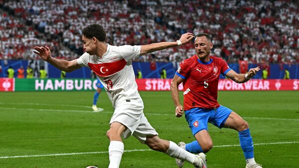 Эпизод матча Евро-2024 Чехия - Турция
