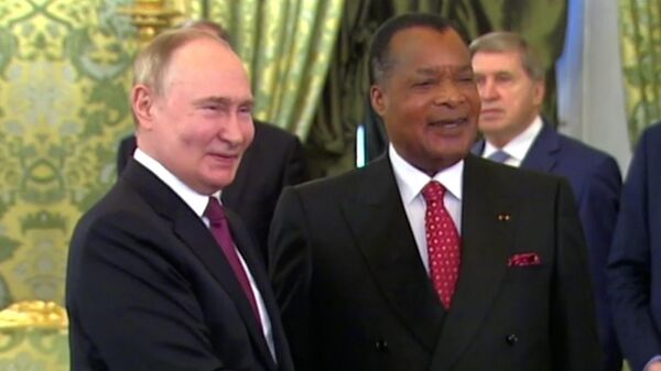 Встреча Путина с президентом Республики Конго в Кремле