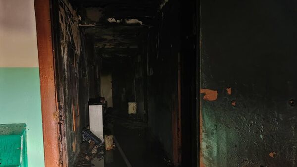 Место пожара в общежитии в Балашихе Московской области. 28 июня 2024