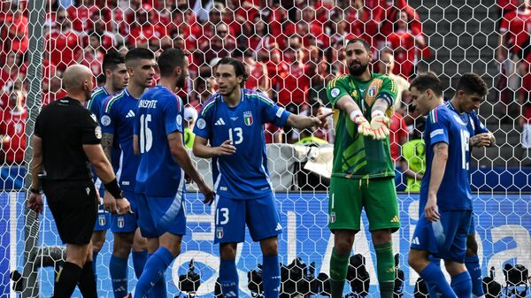 Эпизод матча Швейцария - Италия на Евро-2024