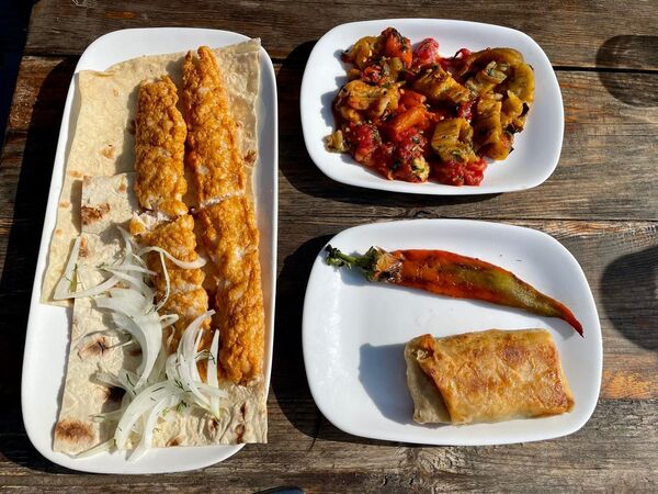 Армения, обед на берегу озера Севан Армения, обед на берегу озера Севан