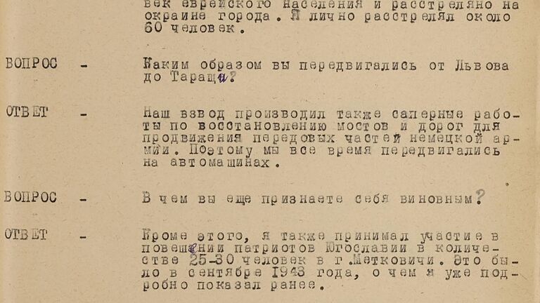 Архивные документы об участии дивизии СС Викинг во Львовском погроме, опубликованные ФСБ РФ 