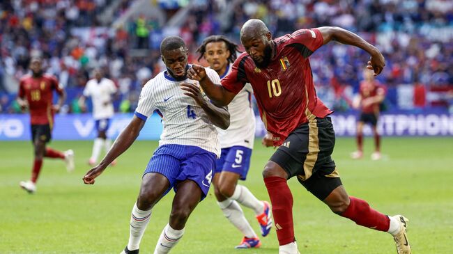 Эпизод матча Евро-2024 между Францией и Бельгией