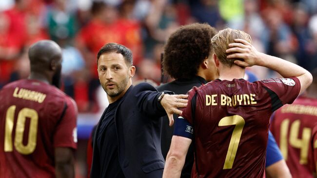 Эпизод матча Евро-2024 между Францией и Бельгией