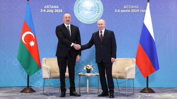 Президент РФ Владимир Путин и президент Азербайджанской Республики Ильхам Алиев