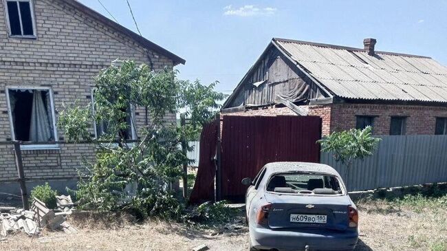 Последствия обстрела ВСУ в Никитовском районе Горловки. 3 июля 2024