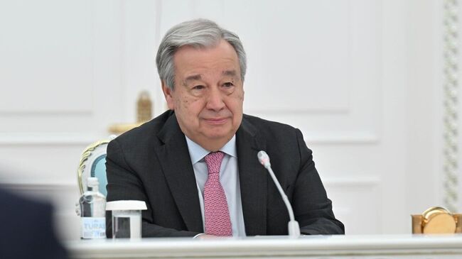Генеральный секретарь ООН Антониу Гутерриш в Астане. 3 июля 2024