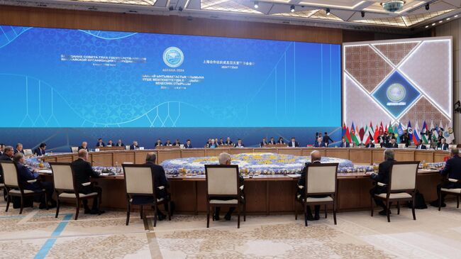 Заседание Совета глав государств-членов Шанхайской организации сотрудничества в Астане