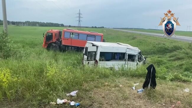 Видео с места крупного ДТП в Красноярском крае