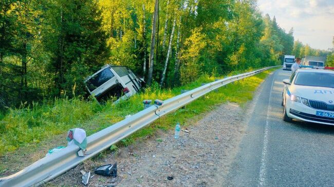 На месте ДТП с участием пассажирского автобуса в Удмуртии