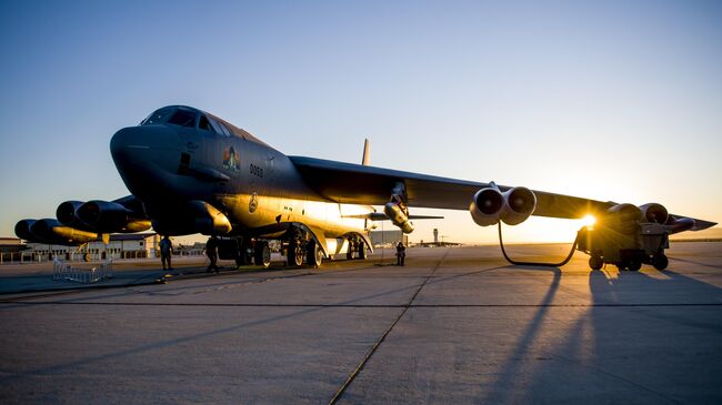 Стратегический бомбардировщик ВВС США B-52H Stratofortress. Архивное фото