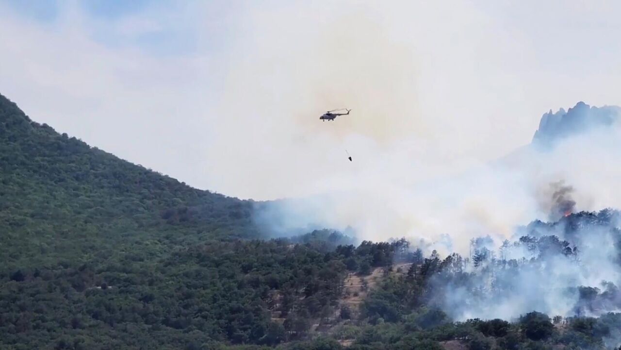 Пожар в крыму фото На территории Карадагского заповедника потушили лесной пожар - РИА Новости, 19.0