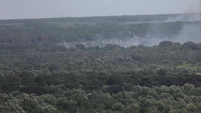 Тушение пожара в Северском районе Краснодарского края 