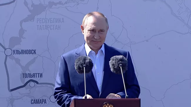Путин на открытии движения по обходам Твери и Тольятти