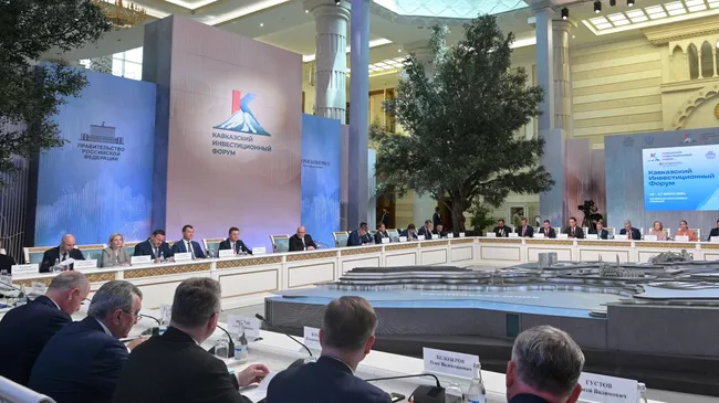 Председатель правительства РФ Михаил Мишустин проводит совещание с членами правительственной комиссии по вопросам социально-экономического развития Северо-Кавказского федерального округа. 16 июля 2024