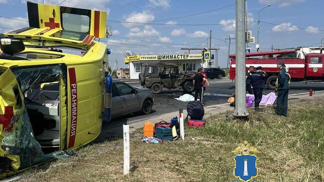 На месте ДТП с участием трех автомобилей в Ульяновской области