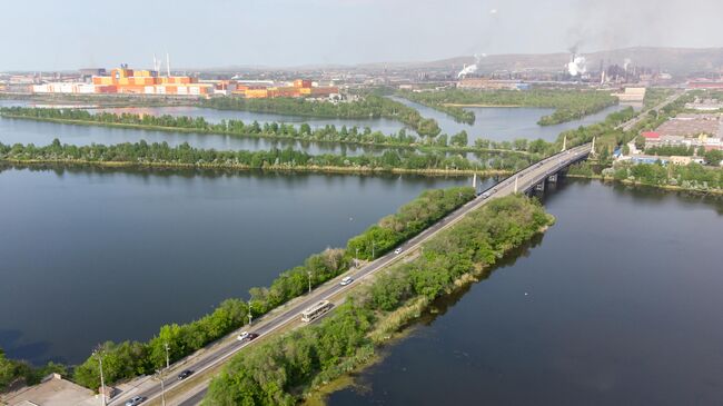 Река Урал в Магнитогорске 