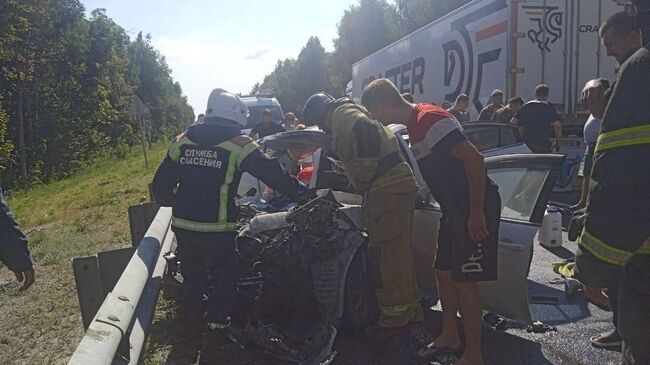 На месте ДТП в Саратовской области