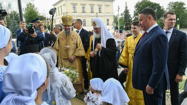 Патриарх Кирилл освятил Спасо-Преображенский кафедральный собор в Твери