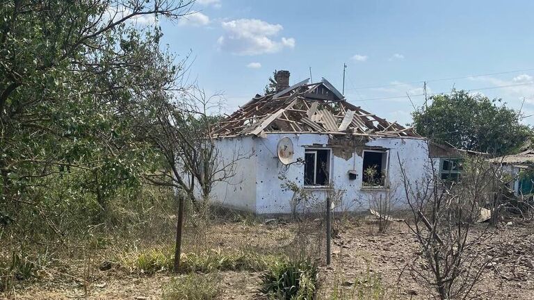 Последствия обстрела Херсонской области со стороны ВСУ