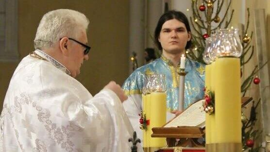 Евгений Серебряков во время службы в греко-католическом приходе Москвы - РИА Новости, 1920, 25.07.2024