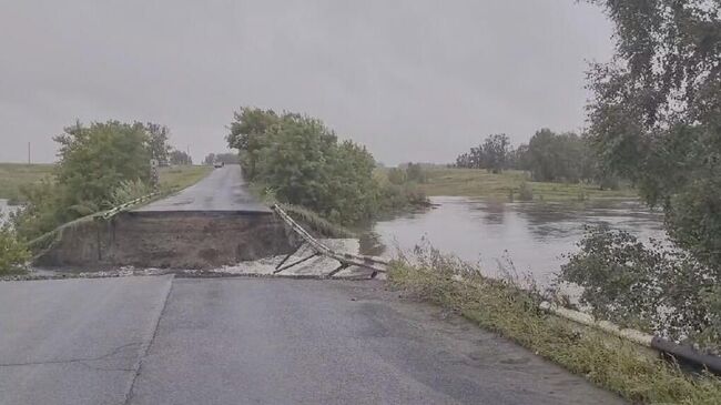 Дорога на поселок Михири в Южноуральском городском округе. 27 июля 2024