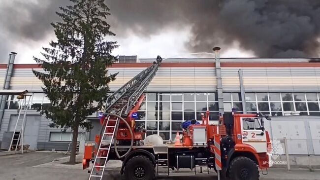 Тушение пожара в Екатеринбурге